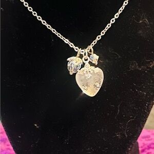 NWT Retired Brighton Frosty Heart Flakes Necklace JN7512